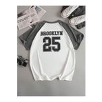 MOONBULL Unisex Brooklyn 25 Baskılı Reglan Kol Oversize T-shirt