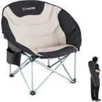 Moonchair Deluxe Katlanır Kamp Sandalyesi Siyah|gri - 6456 Ecorce Tube Marron - Polyester