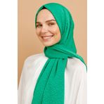 Mooncorn JKRMNC0006 Benetton Yeşili Z Desen İpeksi Jakar Şal