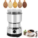 Moongiantgo Mini Baharat Kahve Öğütücü Elektrikli 10s Hızlı Öğütücü Çok İşlevli Parçalama Makinesi Kuru Tahıl Değirmeni Baharat Tohumları Pirinç Çekirdeği Çeşniler için (Gümüş, 110V)