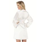 Moongirl Moon Girly 1153 Bride Gelin Taşlı Saten Sabahlık