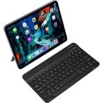 Moonix Mini Bluetooth Kablosuz Şarjlı Pilli Slim Rubber Klavye 7 Inç - Siyah