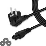 Moonkip 3 Gözlü Laptop Adaptör Kablosu - Yonca Power Kablosu 1.5 Metre Uzunluk Garantili Ürün