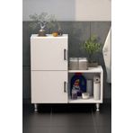 Moonlife Beyaz 2 Kapaklı L Çok Amaçlı Banyo Dolabı