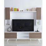 Moonlife Beyaz Ceviz İstanbul Dolaplı Kapaklı Tv Ünitesi