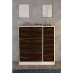 Moonlife Dolaplı Ayakkabılık Mars Milano 3 Kapaklı Kayar Raflı