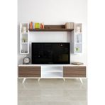 Moonlife İstanbul Tv Ünitesi Dolaplı 1 Beyaz Ceviz