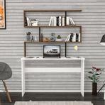 Moonlife MNLFCM004 Siyah Kaya Kitaplıklı Çalışma Masası