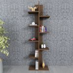 Moonlife MNLFDK020 Ceviz Karo Dekoratif Kitaplık
