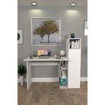 Moonlife Mobilya Diamond Dolaplı Çalışma Masası Beyaz