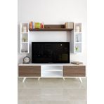Moonlife Mobilya İstanbul Tv Ünitesi Dolaplı 1 Beyaz Ceviz