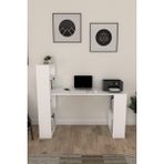 Moonlife Sima Kitaplık Çalışma Masası (Beyaz) - 140 x 45 cm