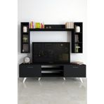 Moonlife Siyah İstanbul Dolaplı Tv Ünitesi