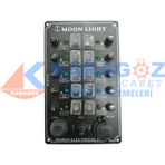 MOONLIGHT ÇAKMAKLIKLI, IRGAT VE KORNA BUTONLU 10'LU SWITCH PANEL
