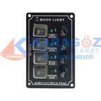 MOONLIGHT DİKEY 4'LÜ SWITCH PANEL SİGORTALI