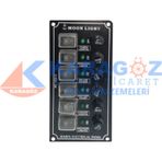 MOONLIGHT DİKEY 6'LI SWITCH PANEL SİGORTALI