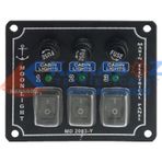 MOONLIGHT YATAY 3'LÜ SWITCH PANEL SİGORTALI