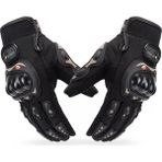MOONRIDER Motosiklet Eldiveni Dokunmatik uyumlu Uzun Siyah Motor Eldiveni Kemik ve Avuç içi Korumalı Unisex Motorcu Eldiveni Nx-1