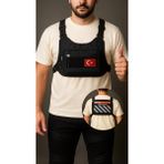 MOONRIDER Unisex Motosiklet Göğüs Çantası – Reflektör Baskılı, Premium Kalite, Yelek Tipi, Geniş Hacimli, Günlük & Spor Kullanım motorcu çantası