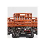 Moonshop 108 Pcs Crv Çeliği Profesyonel Parlak Lokma Takımı 1/2-1/4 108 Parça Kırmızı
