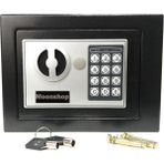 Moonshop 17EF Elektronik Şifreli Çelik Para Kasası Ev&iş&ofis&otel Tipi Kasa 3 mm Montaj Kit - Antrasit
