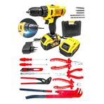 Moonshop 36 Matkap Watt Cift Batarya Masali Anahtar Fort Pense Tornavida Takimi 3 Lu Pense Set