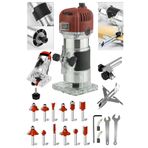 MOONSHOP 5900 Watt Profesyonel Formika Traşlama Freze Makinası Ve Uçları 6 Mm Pens 2 Yıl Garantili