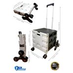 MOONSHOP Katlanır Merdiven Çıkabilen Portatif Çok Fonksiyonlu Koli Yük Paket Taşıma Pazar El Arabası 100kg