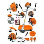 Moonshop Pro Alman Tam Profesyonel 5,9 Hp Bronz Piston Benzinli Ot Çalı Çim Biçme Makinası Yan Tırpan...