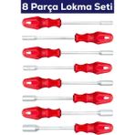 Moonshop Pro Seri 6-8-9-10-11-12-13-14 8 Parca Lokma Takimi Lokma Tornavida Ev Ve Sanayi Kullnima Uygundur.