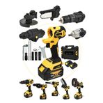 MOONSHOP Pro Seri Bakır Sargı Muhteşem 5'li Set Hilti Budama Akülü Vidalama Taşlama Somun Sıkma..