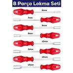 Moonshop Pro Yeni Seri 6-7-8-9-10-11-12-13 8 Parca Lokma Takimi Lokma Tornavida Ev Ve Sanayi Kullnima Uygun