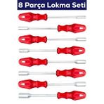 Moonshop Pro Yeni Seri 6-8-9-10-11-12-13-14 8 Parça Lokma Takımı Lokma Tornavida Ev Ve Sanayi Kullnıma Uygun.