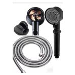 Moonshop Turbo Pervaneli 5 Fonksiyonlu Dus Basligi Krom Dus Hortumu 150 Cm Ve Mafsal Set