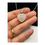 Moonstar Jewelry Kalp Şekilli Kristal Kuvars Doğal Taş Kolye MSS-Kuvars