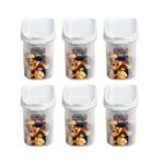 Moonstar Kuru Gıda Bakliyat Saklama Kabı 1,2 LT 6 Lı Set Beyaz-MAS-103