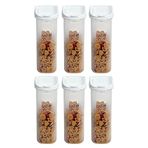Moonstar Kuru Gıda Bakliyat Saklama Kabı 2,4 LT 6 Lı Set Beyaz-MAS-101