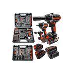 MoonTech Moonshop Darbeli Kömürsüz Motor Çift Akülü Şarjlı Somun Bijon Sıkma Sökme Makinası Matkap uçlu...
