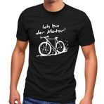 MoonWorks® Erkek T-Shirt Ich Bin der Motor! Bisiklet MTB Dağ Bisikleti Bisiklet Bisiklet Eğlenceli Tişört, Bisiklet motoru, siyah, S