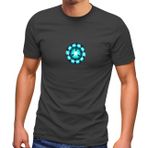 MoonWorks® Erkek T-Shirt Motif Arc Reactor Iron Comic Film Blockbuster Parodi Eğlenceli Tişört Komik, Arc Reactor antrasit, M
