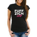 MoonWorks® Kadın Tişörtü Doğum Günü Özdeyişi Achtzehn ...Laufiges Geschenk für Damen, doğum günü fuffzich siyah, M