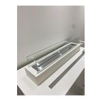 Moor Garden Metal Beyaz Renk Masa Üstü Şömine Büyük Boy Yakıt Ve Dekoratif Taş
