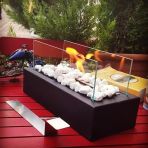 Moor Garden Metal Siyah Renk Masa Üstü Şömine Sertifikalı Yakıt Ve Dekoratif Taş Hediyeli