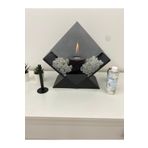 Moor Garden Metal Siyah Renk Modern Masa Üstü Şömine Sertifikalı Yakıt Ve Dekoratif Taş