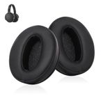 Moorle HD 450BT için yedek kulak yastığı, Sennheiser HD 4.50BT, HD 485, HD 4.40BT kulaklık ile uyumlu, 1 çift siyah yedek kulak yastığı, protein deri ve hafızalı köpüklü kulaklık