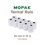 Mopak 56 mm 16 mt 10'lu Termal Yazar Kasa Pos Rulosu