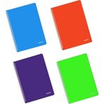 Mopak Neon Serisi 4'lü Pp Kapak A4 60 Yaprak Kareli Spiralli Defter
