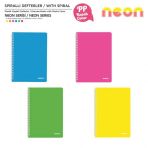 Mopak Neon Serisi Pp Kapak Kareli 96 Yaprak 4'lü Spiralli Defter
