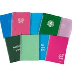 Mopak Plastik Kapak A4 60 Yaprak Çizgili Neon Spiralli Defter