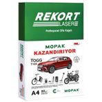 Mopak Rekort A4 Fotokopi Kağıdı, 80 g/m², 210x297 mm, 500 Yaprak, TOGG Çekiliş Kodlu (1)